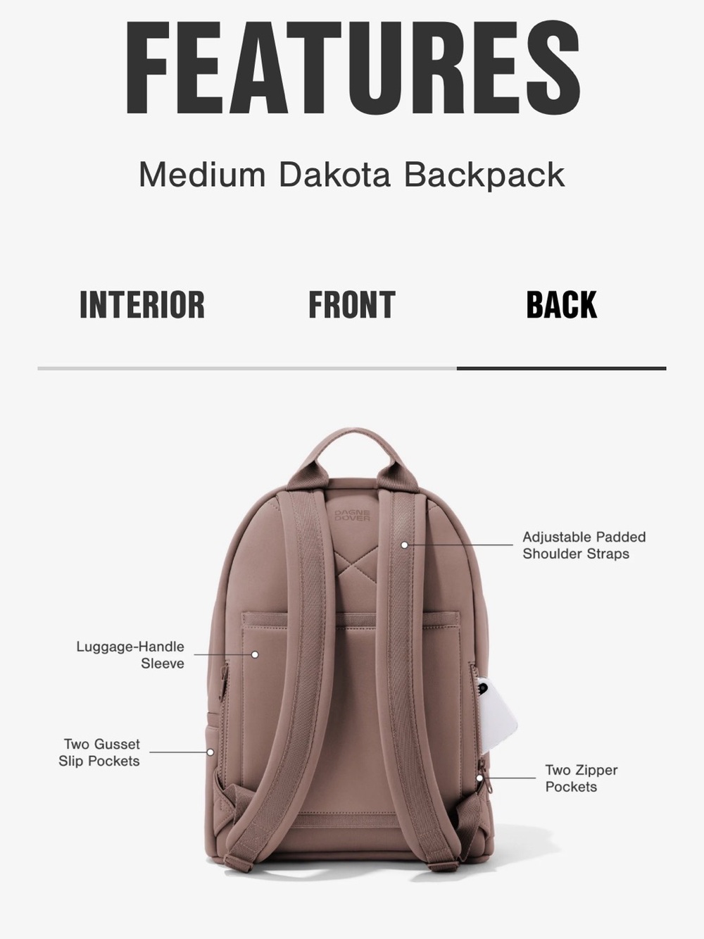 Dagne Dover Dakota Backpack in Violet (Discontinued Color!) - Picture 8 of 9
